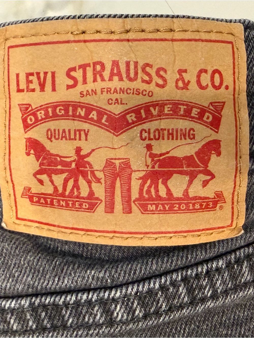 Levi’s Black Washed Straight Leg Jeans Vintage Style Size 30